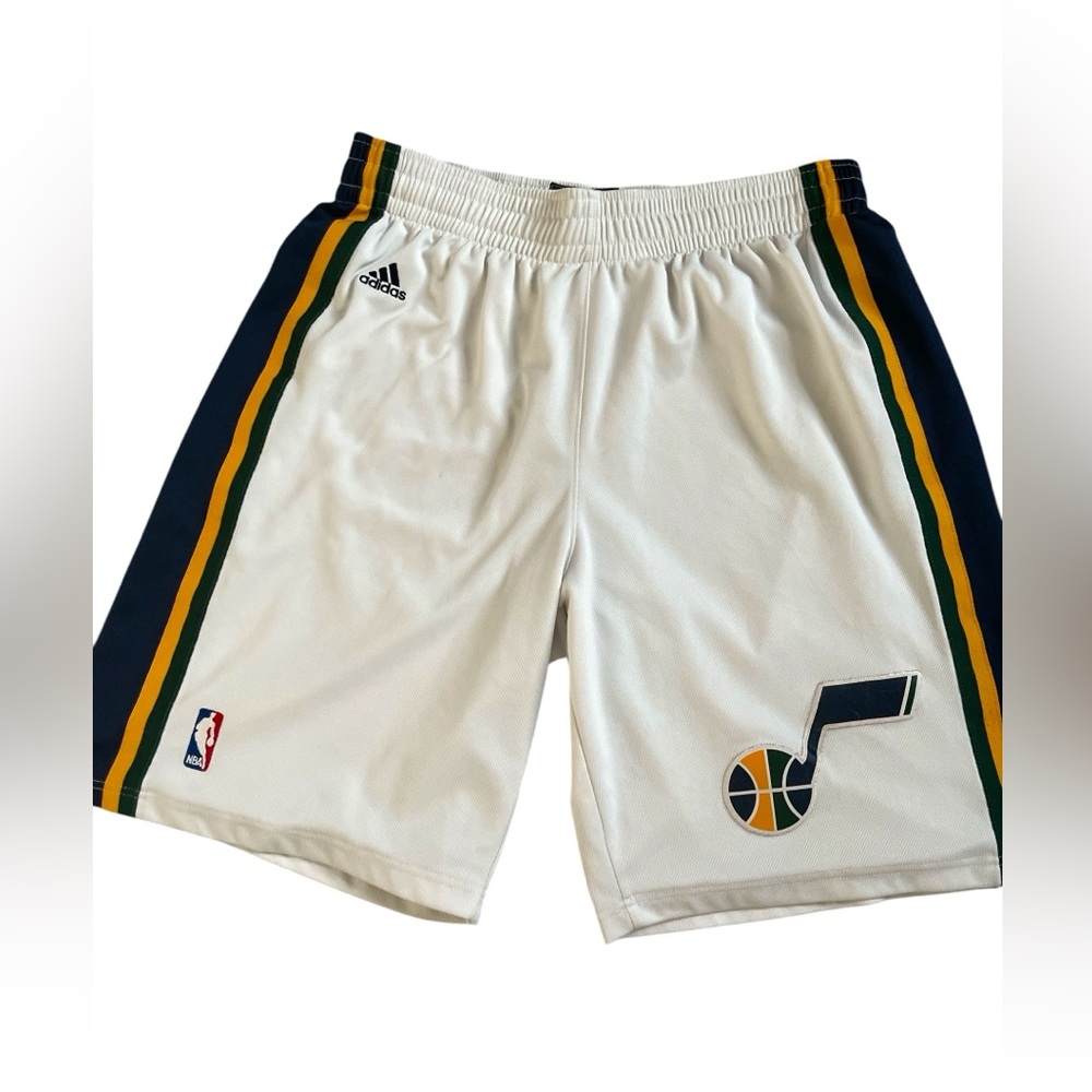Adidas NBA Utah Jazz Basketball Swingman Shorts Men's Size L Front Back Logo